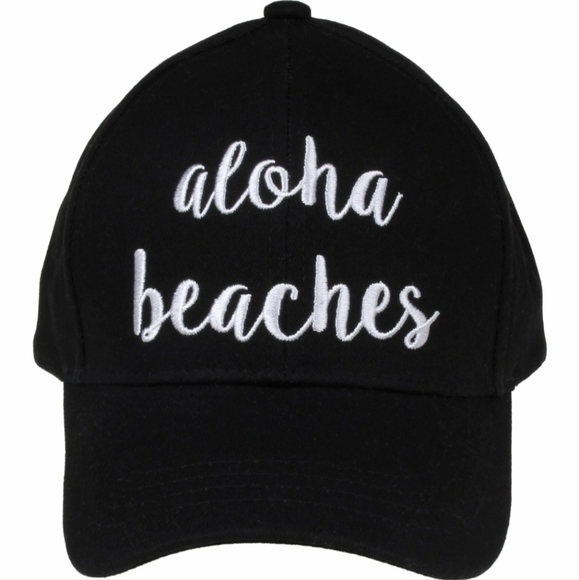 #275 FUN BOHO "Aloha Beaches" Embroidered Ball Cap Hat - Picture 1 of 1